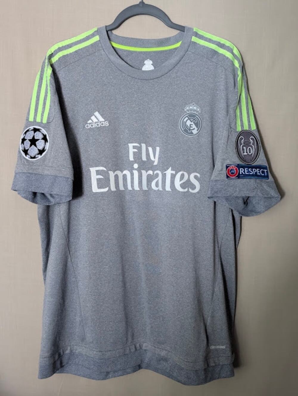 Real Madrid Ronaldo 2015-16 Away Jersey XL Adidas UCL Authentic